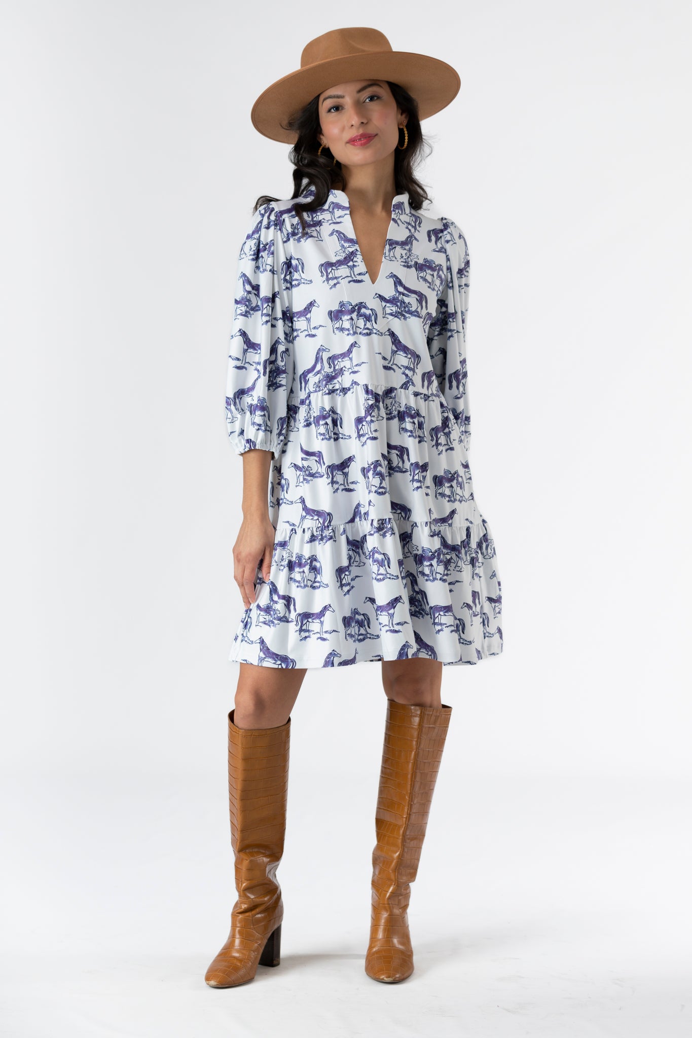 The Tory Dress - Wild Horse Toile