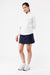 The Frankie Full Zip with Ruffle Detail - White