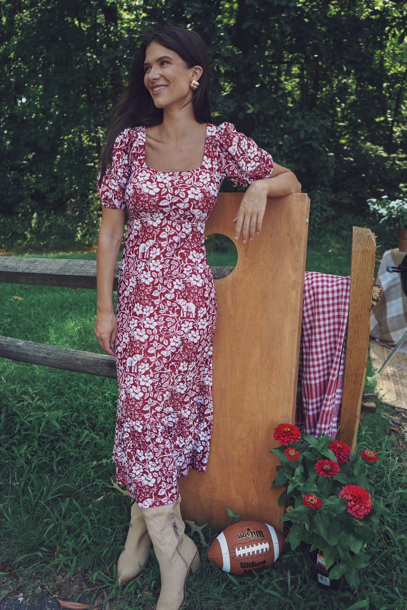 Tailgate Collection Lucy Dress - Roll Tide Floral