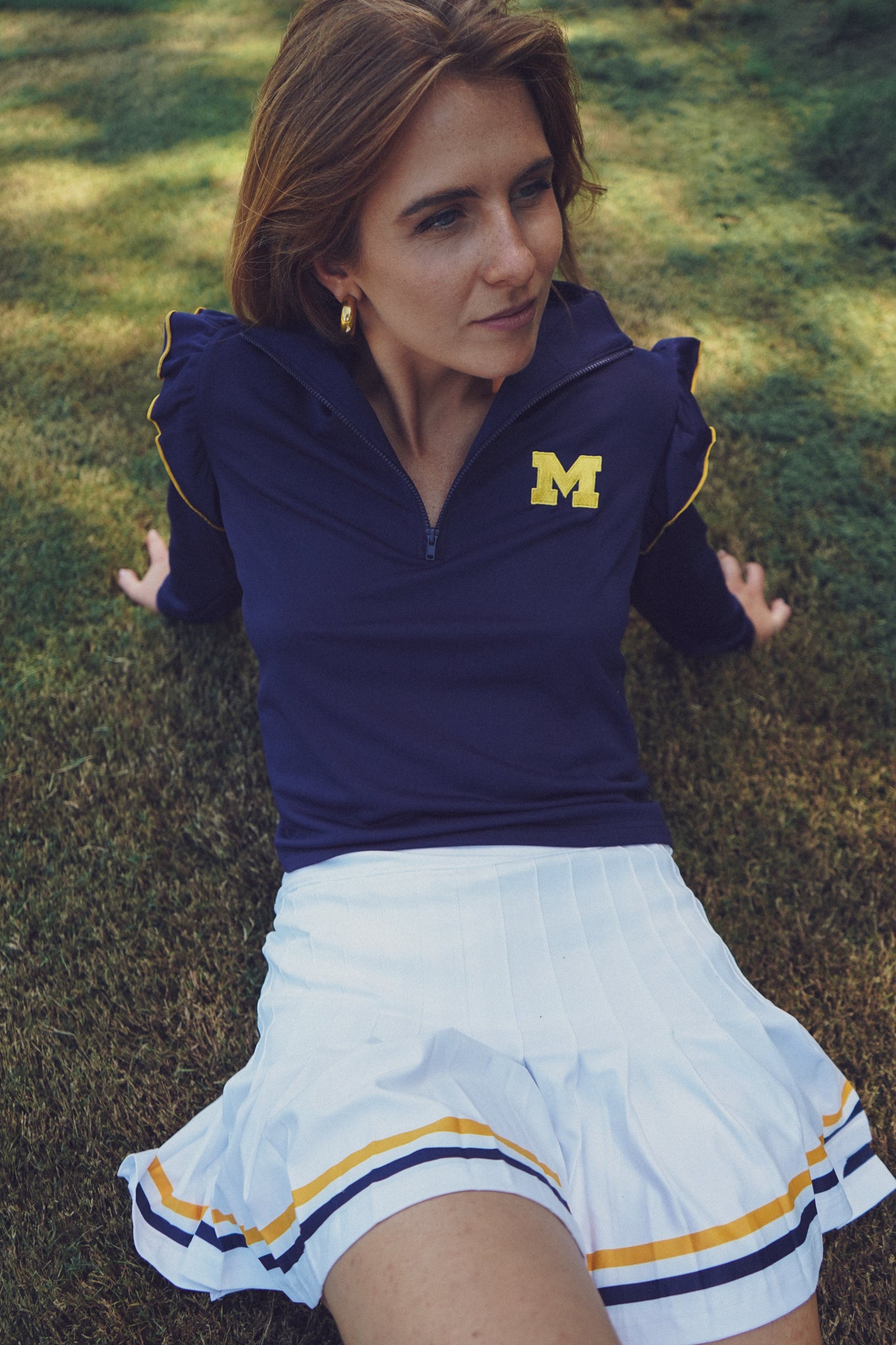 Tailgate Collection Grayson Top - Go Blue