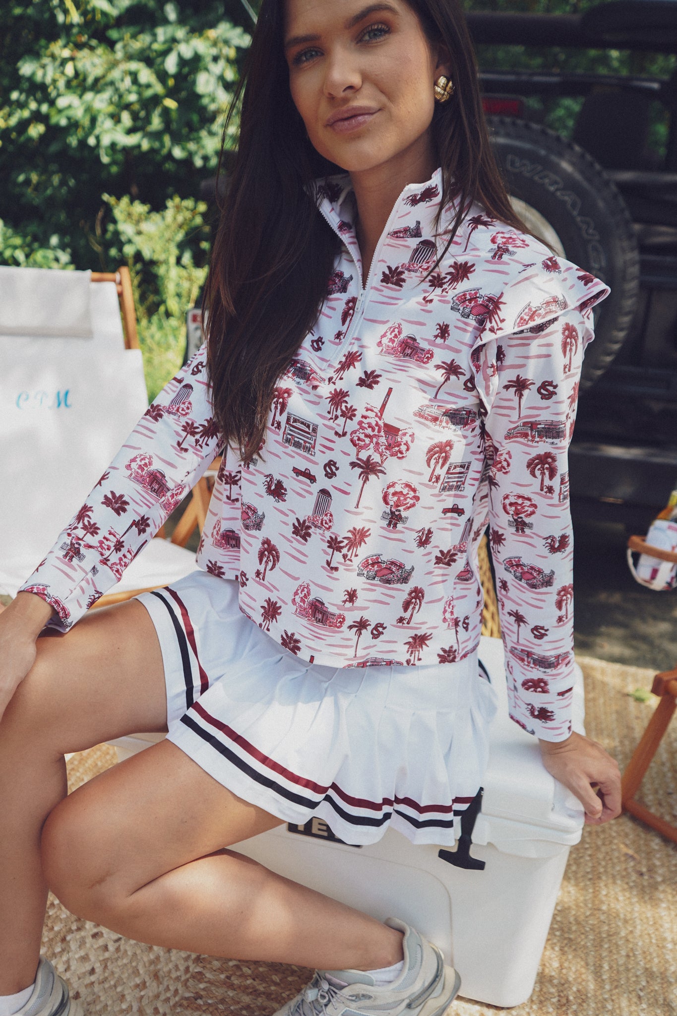 Tailgate Collection Grayson Top - Gamecock Toile