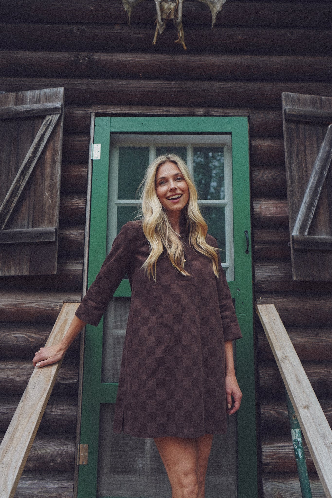 The Sophia Dress - Oak Check