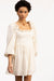 The Beatrice Ruffle Lace Dress - Cream Lace