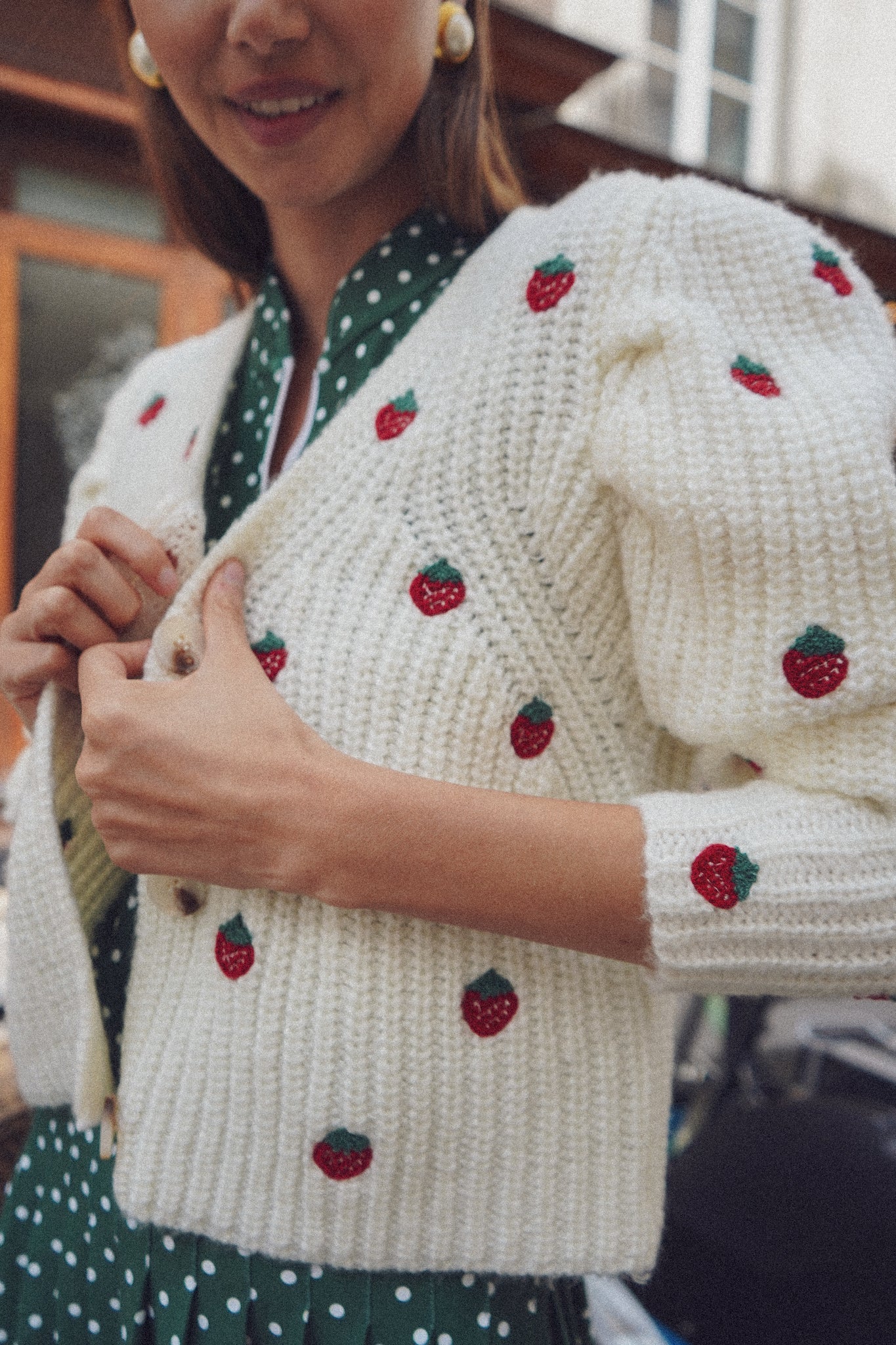 The Hyacinth Cardigan - Strawberry