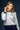 The Peggy Sweatshirt - Heather Grey/Navy with Embroidery